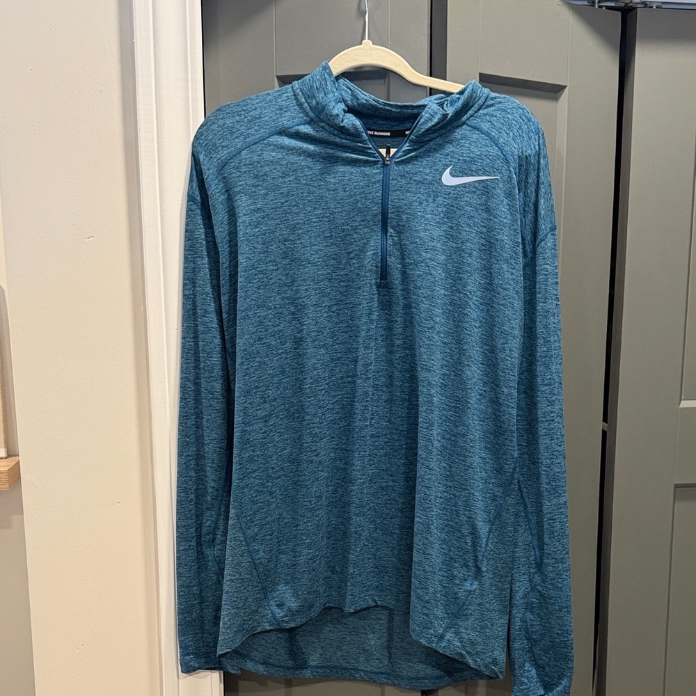 Nike Teal Long Sleeve Half-Zip Top